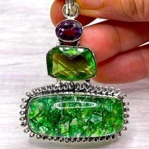 Green Solar Quartz Pendant
